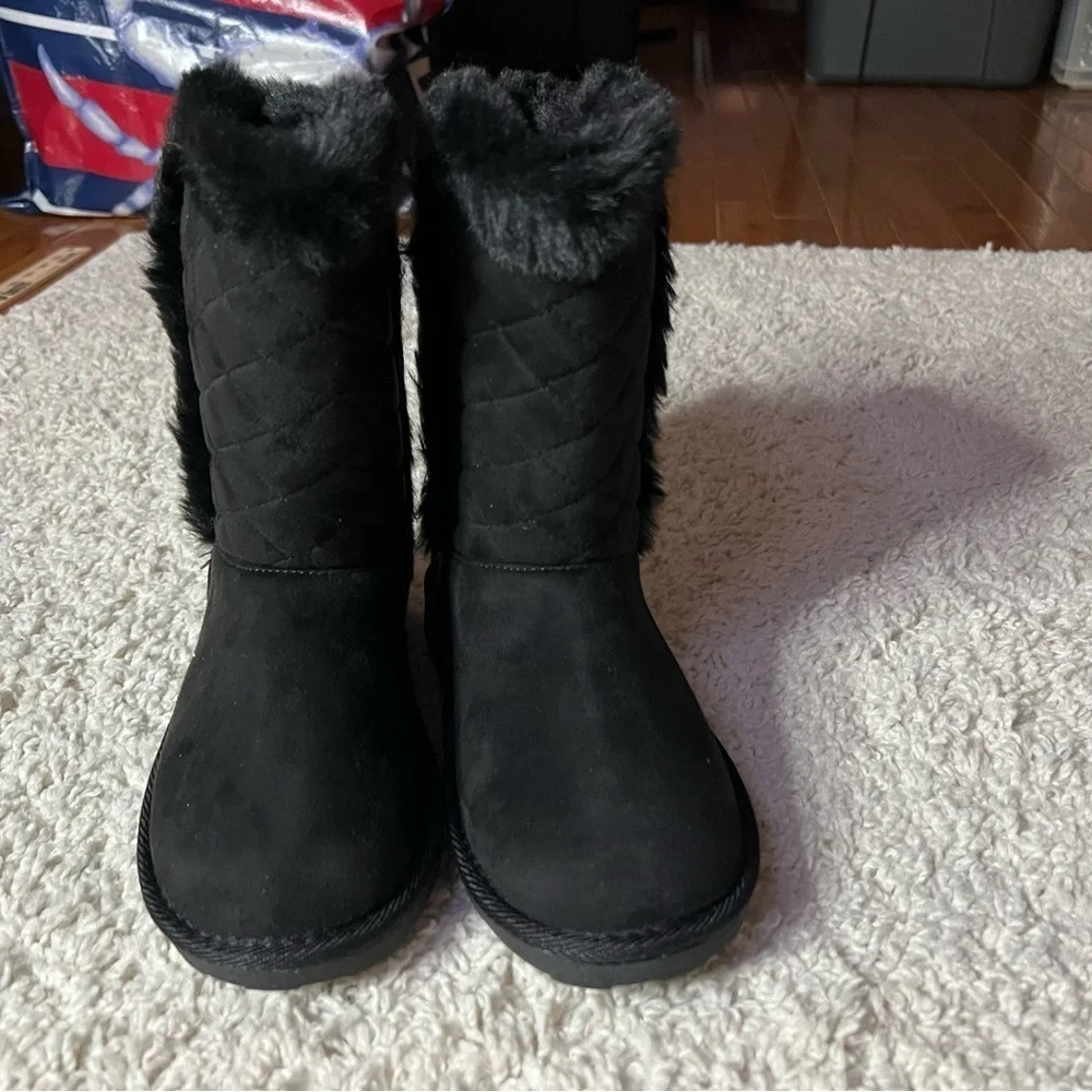 Ocean + Coast girls quilted fur